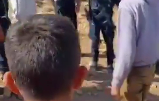 Thumbnail preview image for the video titled: Gang of Israeli settlers stole a goat belonging to a Palestinian farmer in the south of the village of Al-Mughayyir