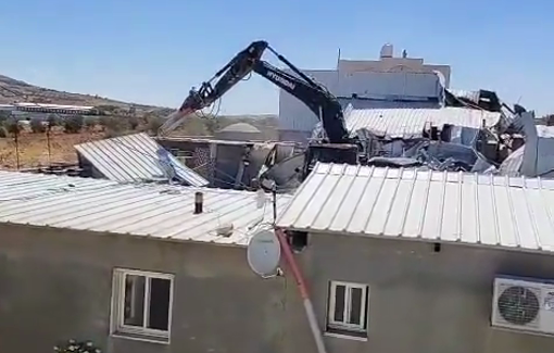Thumbnail preview image for the video titled: Aftermath of the Israeli demolition operations in the Aghziwa area east of Yatta, south of Hebron