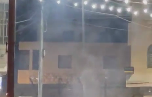 Thumbnail preview image for the video titled: Israeli forces fired tear gas and stun grenades during a raid on the city of Al-Bireh