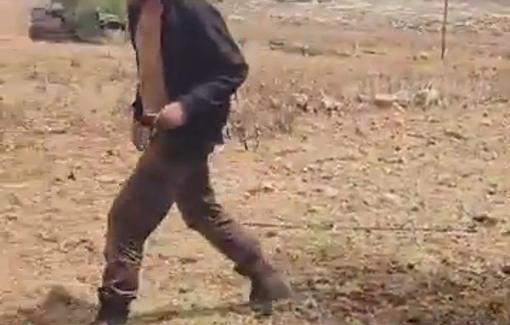 Thumbnail preview image for the video titled: The Yedidya after he ran over three sheep on 17 May in al-Tuwail (Aqraba)