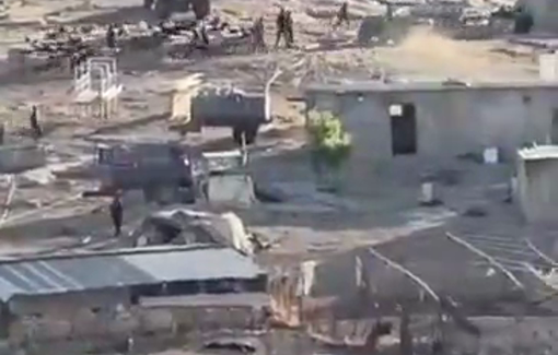 Thumbnail preview image for the video titled: Settlers tried to steal sheep in the village of Khirbet al-Fakheit