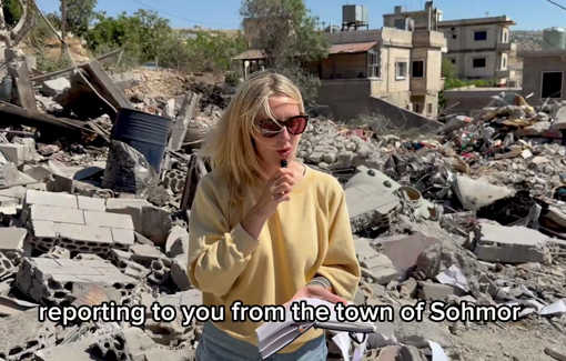 Thumbnail preview image for the video titled: Report from Sohmor, where the Israelis slaughtered a family of four
