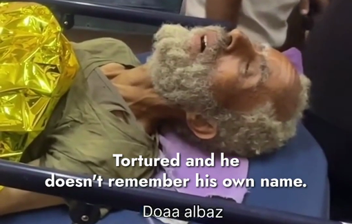 Thumbnail preview image for the video titled: Elderly man released by Israel in Gaza in terrible condition after abducting him