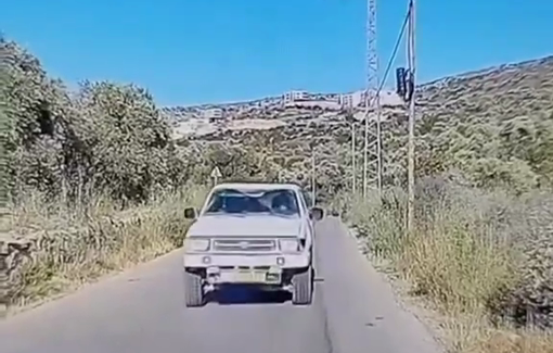 Thumbnail preview image for the video titled: Settlers turned highwaymen chased and extorted Palestinians on the Wadi al-Sha'ir road between Salfit and Al-Lubban ash-Sharqiya