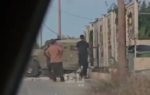Thumbnail preview image for the video titled: Israeli soldiers forced a family to demolish the walls outside their home in Al-Tabqa, south of Dura, under threat