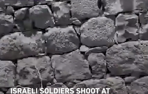 Thumbnail preview image for the video titled: The Syrian News Channel crew came under fire while reporting on the Israeli military’s entry into the village of Abdin, in southern Syria
