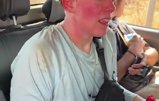 Thumbnail preview image for the video titled: International solidarity activists were left in shock after Israeli settlers attacked them and Palestinian residents in the village of Abu Fala