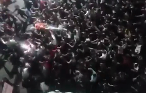 Thumbnail preview image for the video titled: Large funeral procession of Walid Nasser Abu Snineh, 16 y/o, executed by Israeli soldiers in Qalandia camp