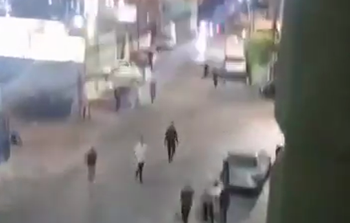 Thumbnail preview image for the video titled: Several Palestinians were reported injured by Israeli occupation forces’ gunfire in Qalandiya RC