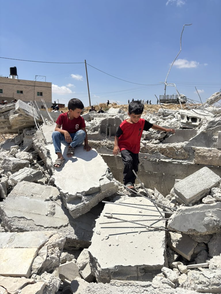 Thumbnail preview image for the video titled: Israeli forces brutally demolished a family home in Al-Deirat, Masafer Yatta