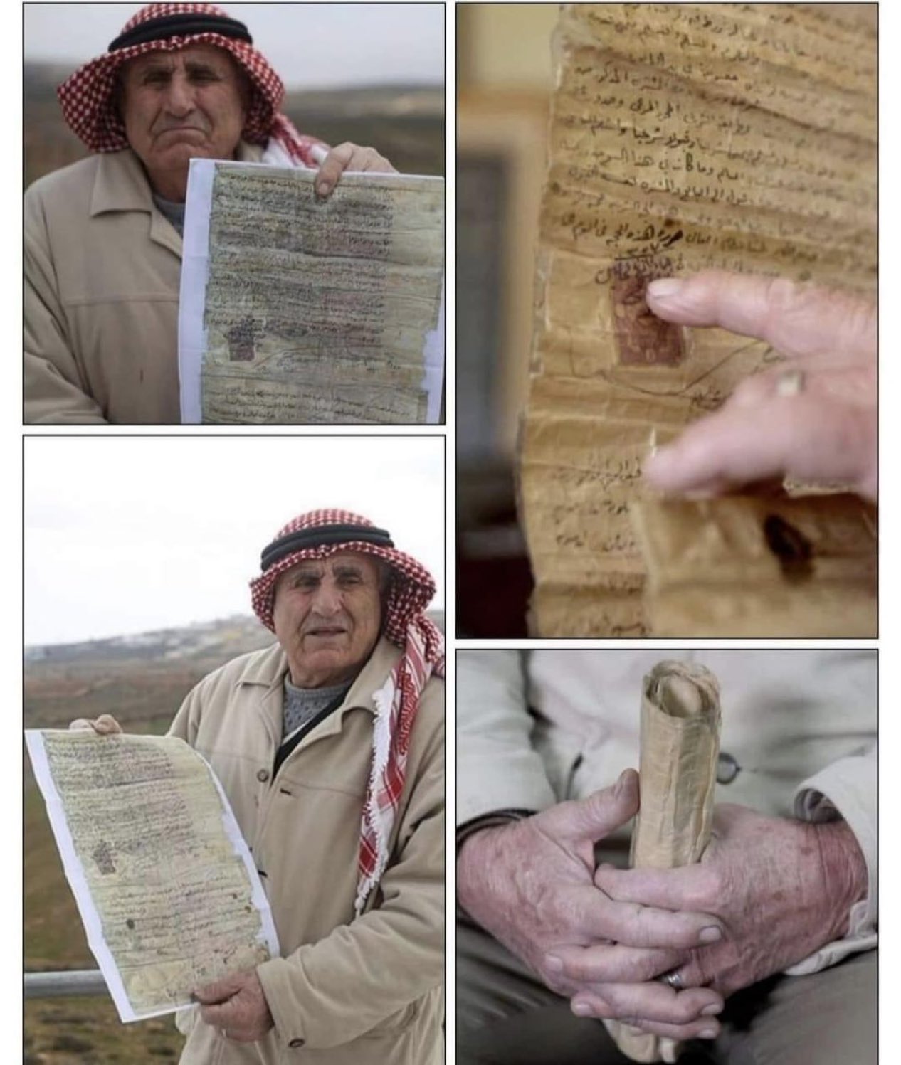Thumbnail preview image for the video titled: Palestinian man shows Ottoman-era document proving his family’s ownership of 60 acres in Jurish
