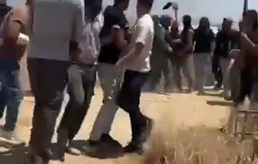 Thumbnail preview image for the video titled: An Israeli soldier shot dead two young men after they defended themselves against a settler attack in Beit Furik