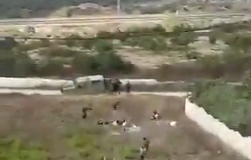 Thumbnail preview image for the video titled: Settlers and soliders from Havat Gilad settlement invaded the Palestinian village of Tell leading to 4 summary executions of residents