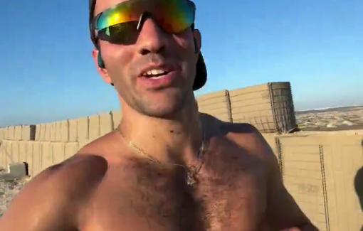 Thumbnail preview image for the video titled: US-IDF soldier Eli Winiger ran a marathon in Gaza, enjoying the conquest of the land