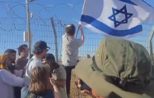 Thumbnail preview image for the video titled: Israeli violent settlers invaded Umm al-Khair to plant Israeli flags and try to steal another tract of land