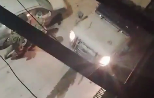 Thumbnail preview image for the video titled: The moment a young man was arrested during the ongoing raid on Qalandia RC