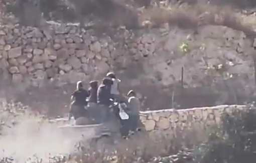 Thumbnail preview image for the video titled: For the fourth consecutive day, Israeli settler besiege the home of Yousef Abu Raida family in the town of Qusra