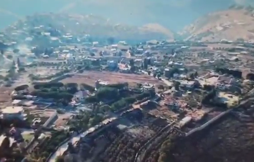 Thumbnail preview image for the video titled: Israel blows up the village of Bani Hayyan in Lebanon