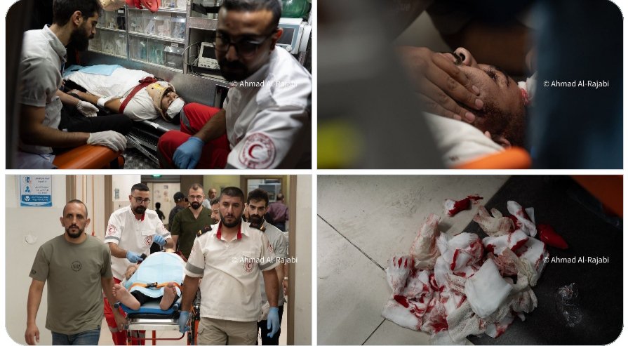 Thumbnail preview image for the video titled: Three Palestinians were injured during an attack by settlers on the Al-Adisa area of Sa'ir