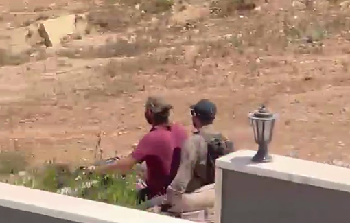 Thumbnail preview image for the video titled: Despite massive invasion for the show, Israeli soldiers doesn’t stop settlers from besieging Palestinian families in Qusra