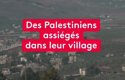 Thumbnail preview image for the video titled: France TV journalist tried to reach the besieged homes in Qura but Israeli soldiers prevent them to enter