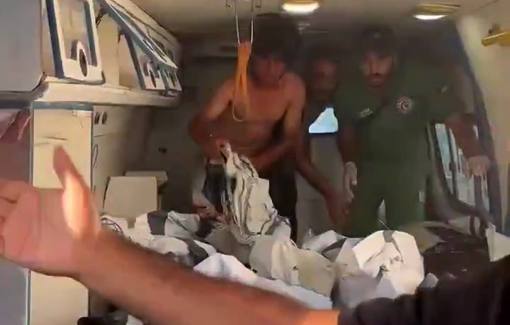 Thumbnail preview image for the video titled: Ambulance full of bodies of Palestinians killed by Israel at the Gaza Port