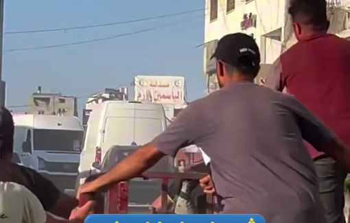 Thumbnail preview image for the video titled: Rush to hospital following Israeli massacre at Gaza Port cafe