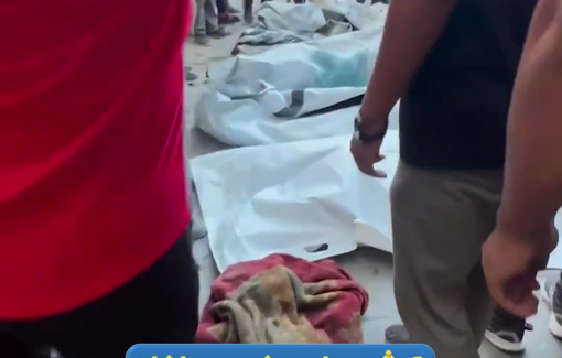 Thumbnail preview image for the video titled: Casualties arrive at hospital following Israeli massacre at Gaza Port cafe