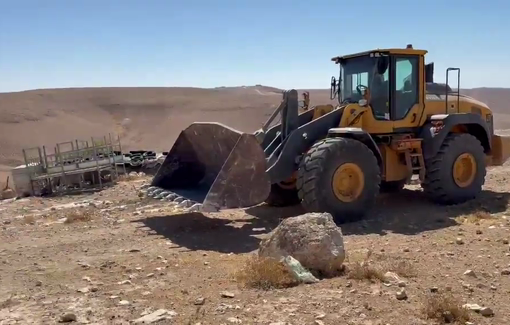 Thumbnail preview image for the video titled: Israeli forces invded al-Taban where they demolished a sheep pen and an outhouse