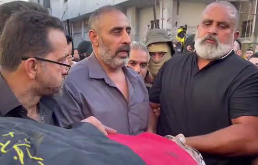Thumbnail preview image for the video titled: Funeral pf Fathi Khazem executed in his home by Israeli soldiers, in the presence of his son