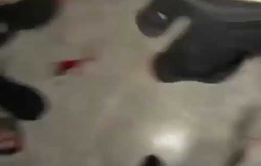 Thumbnail preview image for the video titled: Traces of blood of Fathi Khazem ‘Abu Raad’ following his execution t home by Israeli Special Forces
