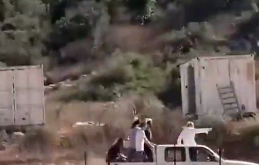 Thumbnail preview image for the video titled: Israeli settlers held a wedding party on Palestinian land seized by Israeli authorities near the town of Beit Anan