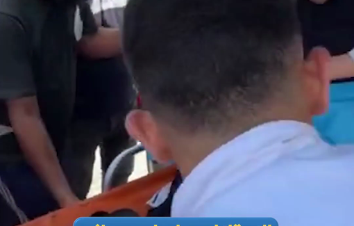 Thumbnail preview image for the video titled: Arrival at hospital of a wounded woman and dead man after Israel bombed their house in Deir al-Balah