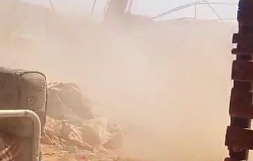 Thumbnail preview image for the video titled: Israeli forces demolished Palestinian homes, agricultural structures, and artesian wells during a military raid on Atouf and Al-Ras Al-Ahmar