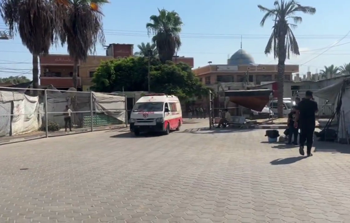 Thumbnail preview image for the video titled: Body of young man killed by Israeli airstrike brought to hospital