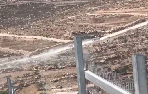 Thumbnail preview image for the video titled: In Qusra, dozen of settlers are violating a closed military zone order—again