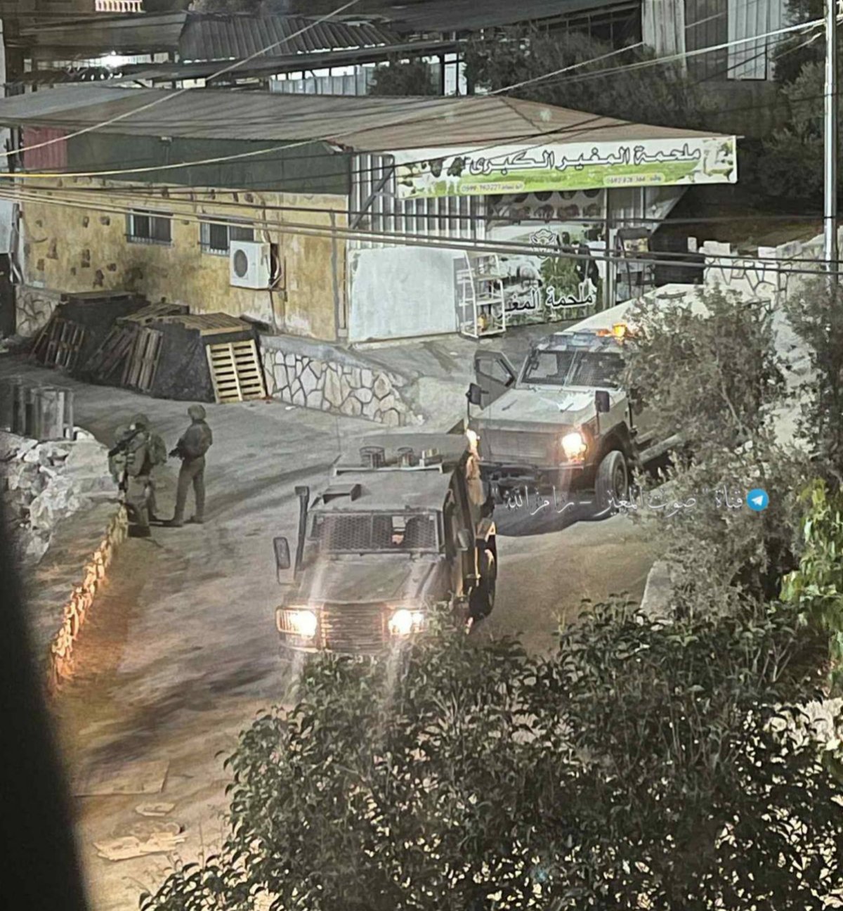 Thumbnail preview image for the video titled: The Israeli soldiers terrorizing overnight, around 2:30 AM, the residents of Al-Mughayyir