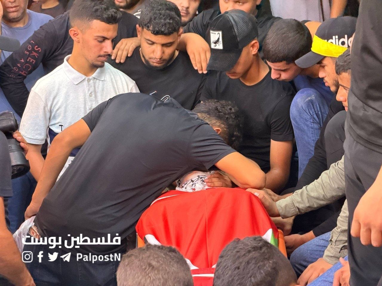 Thumbnail preview image for the video titled: Farewell ceremony for Omar Al-Naasan, executed by Israeli sniper in Al-Mughayyir
