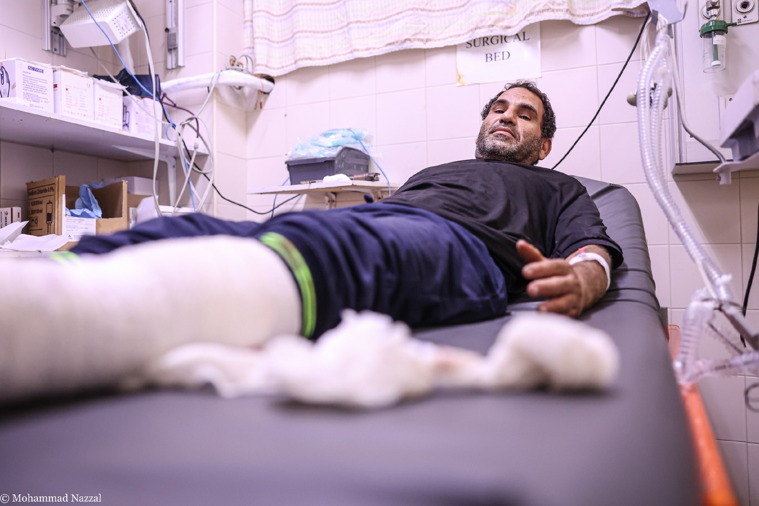 Thumbnail preview image for the video titled: Wounded arriving at Darwish Nazzal Government Hospital after the settler attack on Hajjah