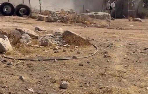 Thumbnail preview image for the video titled: Israeli authorities launched a major demlition of Khirbet Al-Fakheet, in Masafer Yatta