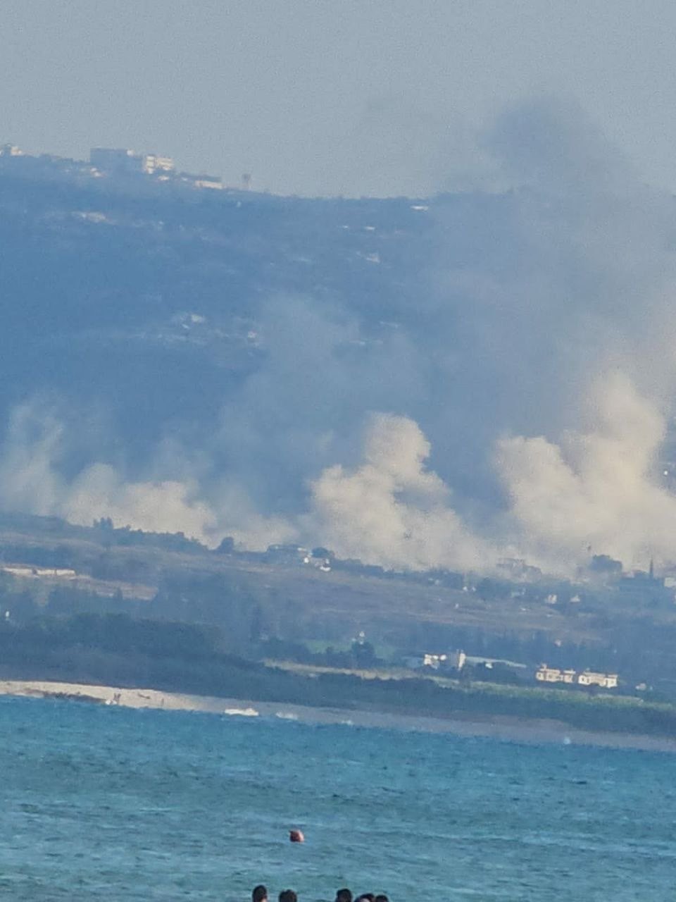 Thumbnail preview image for the video titled: Israeli forces carried out a massive explosion in the town of Al-Mansouri, southern Lebanon