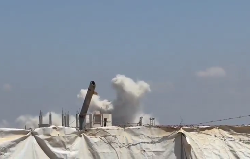 Thumbnail preview image for the video titled: Israel blows up buildings in Deir al-Balah