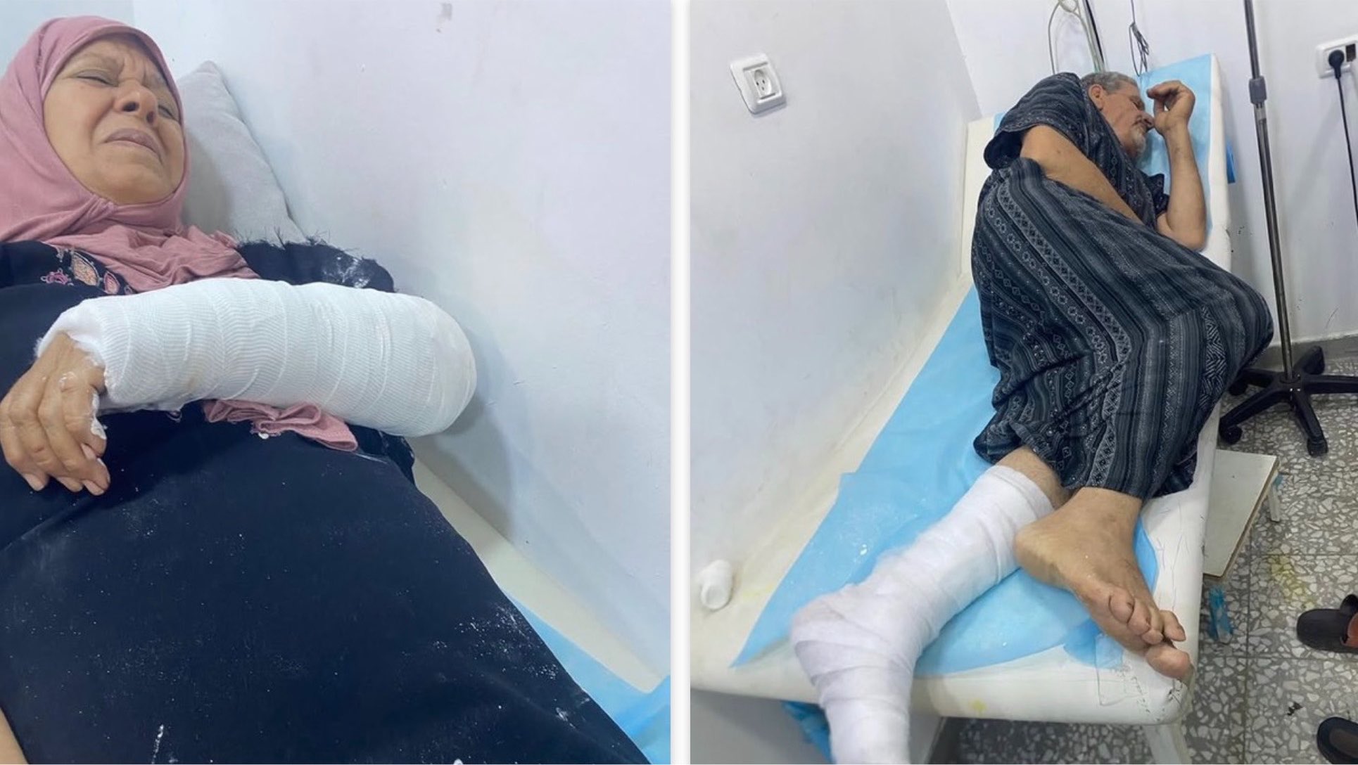 Thumbnail preview image for the video titled: Israeli settlers violently assault Palestinian farmer Issam Radwan & his wife on their own land in Beitillu