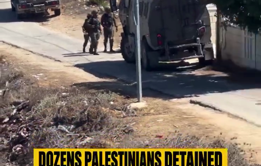 Thumbnail preview image for the video titled: Israeli forces continue to raid and search homes in the village of Biddu, north of Jerusalem, detaining residents