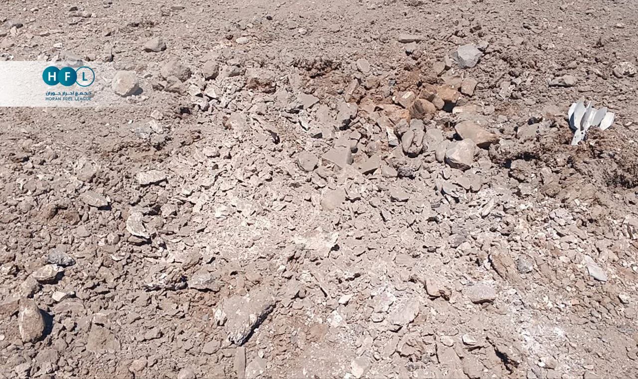 Thumbnail preview image for the video titled: Impact site of Israeli artillery massacre of livestock in Syria's countryside