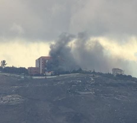 Thumbnail preview image for the video titled: The Israel army set fire to Meiss Al Jabal hospital
