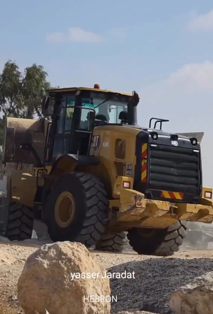 Thumbnail preview image for the video titled: Israeli forces Caterpillar machinery to erase Jinba, Masafer Yatta