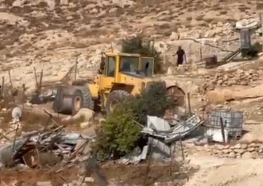Thumbnail preview image for the video titled: Israeli forces erasing the village of Jinba, Masafer Yatta