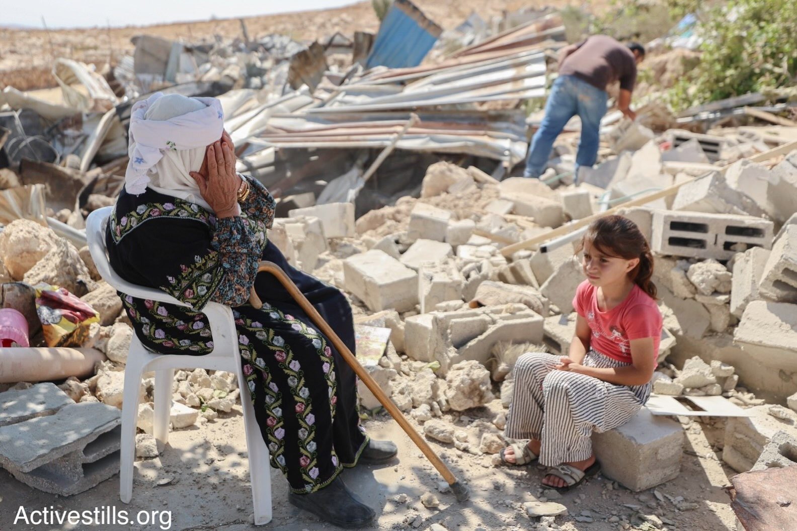 Thumbnail preview image for the video titled: The Village of Jinba, Masafer Yatta, after the massive demolition by the Israeli civil authority