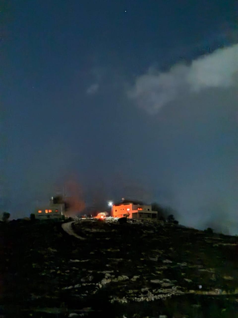 Thumbnail preview image for the video titled: Early this morning, Israeli settlers set fire to homes belonging to the al-Toubasi family in Jalud